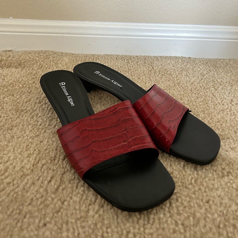 Etienne-aigner Croc Heel Sandals
